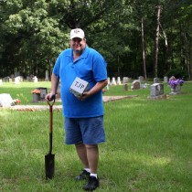 tony digging at the graveyard